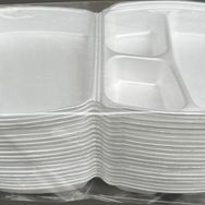 Dagyuce 23 A 20x24 cm 20 Adet Tek Kullanımlık Köpuk 3 Bölmeli Kapaklı Kase Kutu