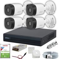 Dahua 4 Kameralı 20 m Gece Görüşlü Full hd Güvenlik Kamera Seti