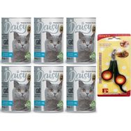 Daisy Steril Somonlu 6x400 gr Yetişkin Kedi Konservesi + Tırnak Makası