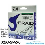Daiwa J-Braid X4 Koyu Yeşil 270 m Misina