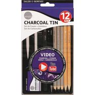 Daler Rowney 12'li Set Simply Charcoal Tin