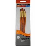Daler Rowney 216920401 Synthetic Gold Taklon 4'lü Fırça Seti