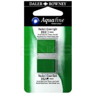 Daler Rowney Aquafine 2'li Hookers Green Light-Hokkers Green Dark Sulu Boya Tablet