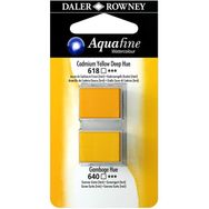 Daler Rowney Aquafine Cadmium Yellow Deep Hue Gamboge Hue 2'li Sulu Boya Tablet