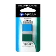Daler Rowney Aquafine Coeruleum Blue Hue Transparent Turquoise 2'li Sulu Boya Tablet