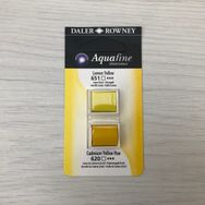 Daler Rowney Aquafine Lemon Yellow Cadmium Yellow Hue 2'li Sulu Boya Tablet