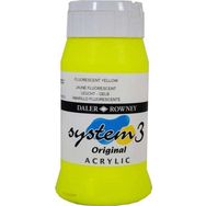 Daler Rowney System3 500 ml Fluorescent Yellow 681 Akrilik Boya