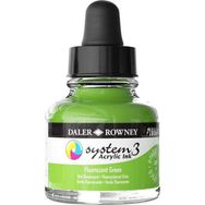 Daler Rowney System3 Ink 29.5 ml Fluorescent Green Akrilik Mürekkep