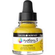 Daler Rowney System3 Ink 29.5 ml Fluorescent Yellow Akrilik Mürekkep