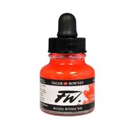 Daler Rowney System3 Sıvı 29.5 ml Fluorescent Red 100 Akrilik Mürekkep Boya