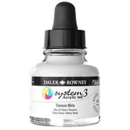 Daler Rowney System3 Sıvı 29.5 ml Titanium White 9 Akrilik Mürekkep Boya