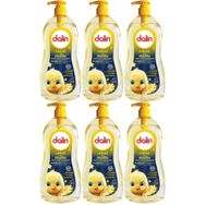 Dalin Rahat ve Mutlu Pompalı 6x700 ml Bebek Saç ve Vücut Şampuanı