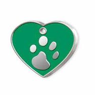 Dalis Kalp Şeklinde Mineli Yeşil Büyük Köpek Künyesi