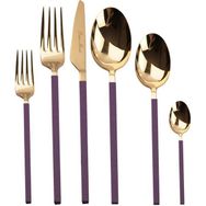 Dame Marie Carre Purple Gold 36 Parça Çatal Kaşık Bıçak Seti