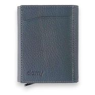 Damy 626MG Gri Hakiki Deri Unisex Mekanizmalı Cüzdan
