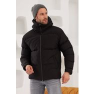 DangerDanger 561DNGR Garnili Oversize Siyah Erkek Şişme Mont
