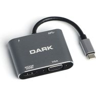 Dark DK-AC-U31XHDV 4in1 USB C to HDMI VGA + USB3.0 + PD Dönüştürücü