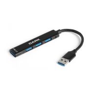 Dark DK-AC-USB310 Connect Master 4 Port 1x USB 3.0+3x USB 2.0 Alüminyum Kasa USB Çoklayıcı HUB