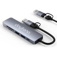 Daytona HC-13FL Macbook Uyumlu Type C Usb to 2 x Usb 2.0 1 x Usb 3.0 SD/TF 5 Port Çevirici Adaptör