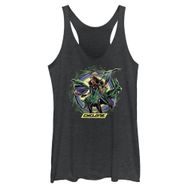 DC COMİCS Black Adam Cyclone Circle Black Heather Kadın Atlet