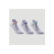 Decathlon Artengo RS160 3 Çift Kısa Konç Beyaz Kalp Logolu Çocuk Unisex Tenis Çorabı