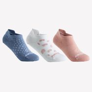 Decathlon Artengo RS160 Kısa Konç 3 Çift Pembe Beyaz Unisex Tenis Çorabı