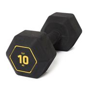 Decathlon Corength Siyah Hex Kas Geliştirme Kauçuk 10 kg Dambıl