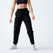 Decathlon Domyos 500 Fitness Kadın Siyah Regular Eşofman Altı