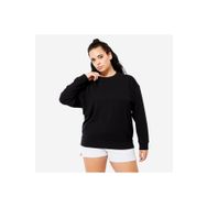 Decathlon Domyos Kadın Siyah Fitness Hafif Antrenman Oversize Sweatshirt