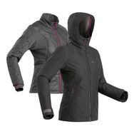 Decathlon Forclaz SH500 -10 °C Siyah Su Geçirmez Outdoor Kadın Kışlık Mont