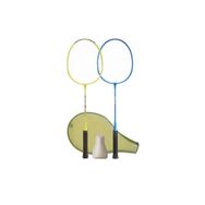 Decathlon Fun BR130 AD Sarı Mavi Yetişkin Badminton Raket Seti
