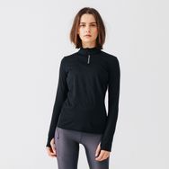 Decathlon Kalenji Warm Uzun Kollu Siyah Kadın Koşu T-shirt