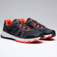 Decathlon Kiprun Grip Gri Siyah Turuncu Çocuk Koşu Atletizm Ayakkabısı