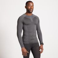 Decathlon Kiprun Skincare Uzun Kollu Gri Yol Koşusu Erkek T-shirt