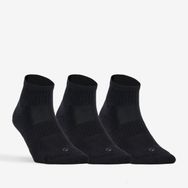 Decathlon RS500 Siyah Orta Boy Konçlu 3 Çift Unisex Tenis Çorabı