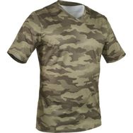 Decathlon Solognac 100 Kısa Kollu Kamuflaj Desenli Yeşil Erkek T-shirt
