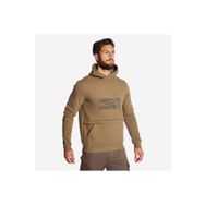 Decathlon Solognac 500 Logo Bej Avcılık ve Doğa Gözlemi Erkek Kapüşonlu Sweatshirt