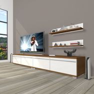 Decoraktiv Eko 220T MDF Beyaz Ceviz TV Ünitesi
