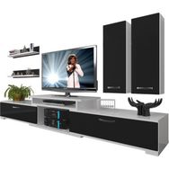 Decoraktiv Flex 5D SLM Beyaz Siyah Tv Ünitesi