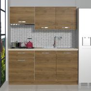Decoraktiv Pera 160 cm Hazır Naturel Mutfak Dolabı