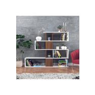 Decormet 030010079904043 Beyaz Ceviz Karlin Kitaplık