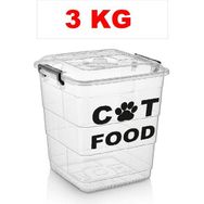 DeemBro 3 kg Kapasite Kedi Kuru Mama Saklama Kabı