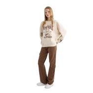 DeFacto Afra x DeFacto Kahve Straight Fit Kargo Cepli Normal Bel Gabardin Kadın Pantolon