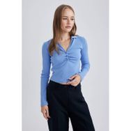 DeFacto B1958AX23AUBE419 Kadın Coool Fitted Uzun Kollu Bluz