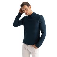 DeFacto Erkek Slim Fit Balıkçı Yaka Triko Kazak, Mavi, XS Kazak Kazak