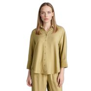 DeFacto H0099AX26SP KH473 Haki Regular Fit Uzun Kollu Kadın Gömlek