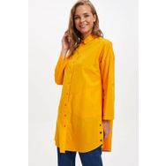 Defacto L5399AZ.19AU.YL1 Sarı Relax Fit Uzun Kollu Tunik Kadın Gömlek