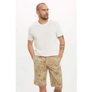DeFacto R3441AZ.20SM.BG448 Bej Bisiklet Yaka Regular Fit Kısa Kollu Erkek T-Shirt