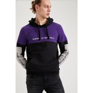 DeFacto S9063AZ20WN Grey Melange Baskılı Regular Fit Kapüşonlu Erkek Sweatshirt
