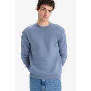 DeFacto T3777AZ25AU GR171 Gri Regular Fit Bisiklet Yaka Basic Erkek Sweatshirt